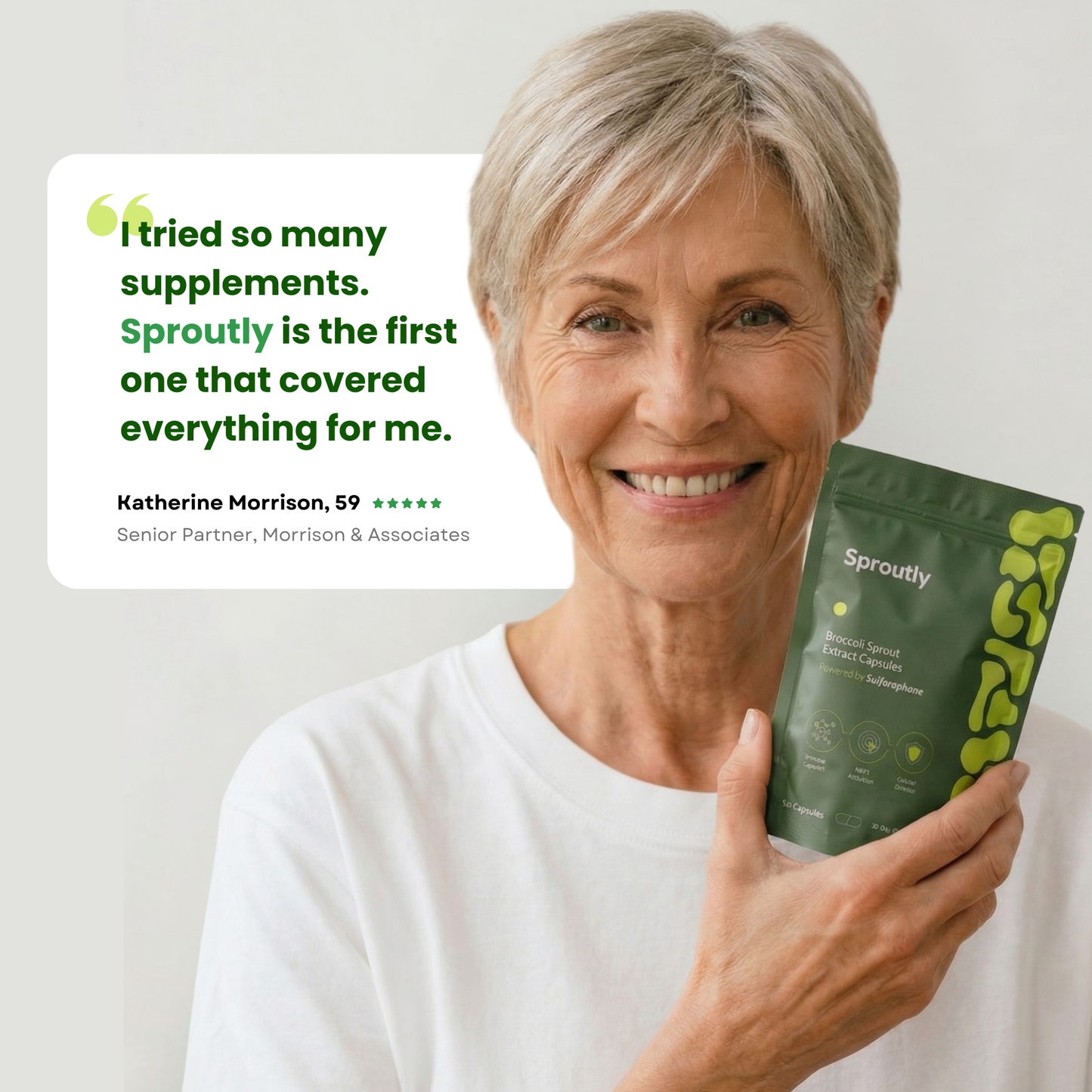 Sproutly Broccoli Sprout Extract Capsules for Gut Support