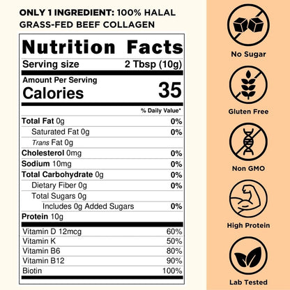 Halal Collagen Protein Powder - Grass Fed
