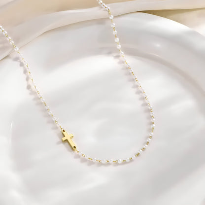 Collar Cruz de Perlas