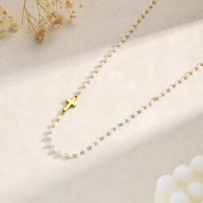 Collar Cruz de Perlas